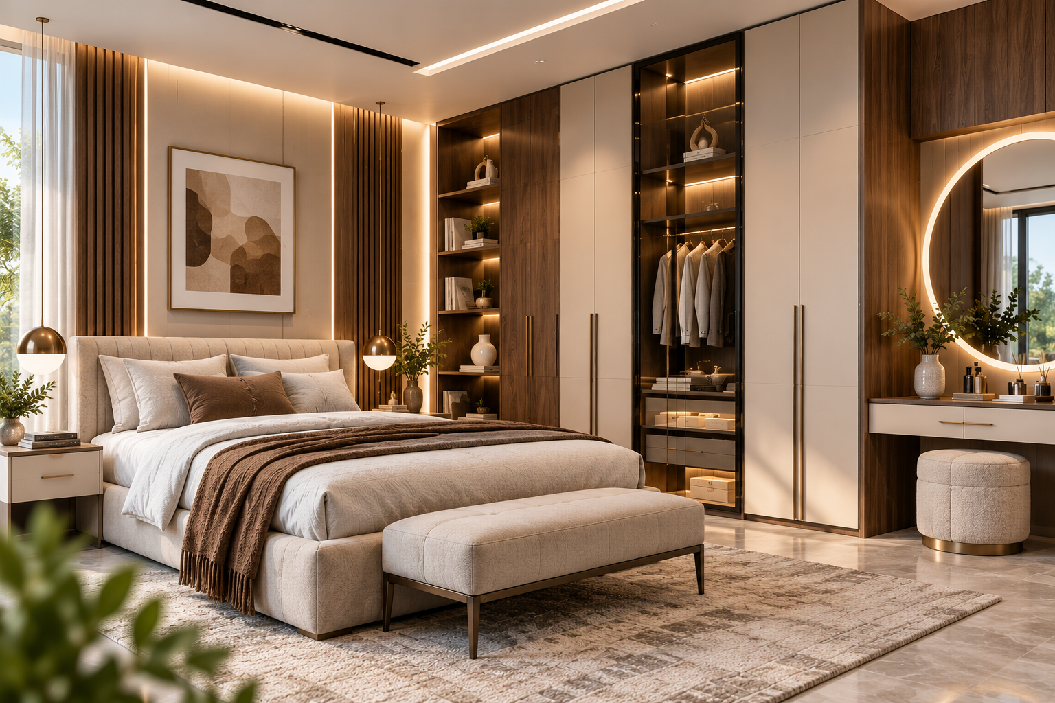 Custom furniture and bespoke bedroom interior